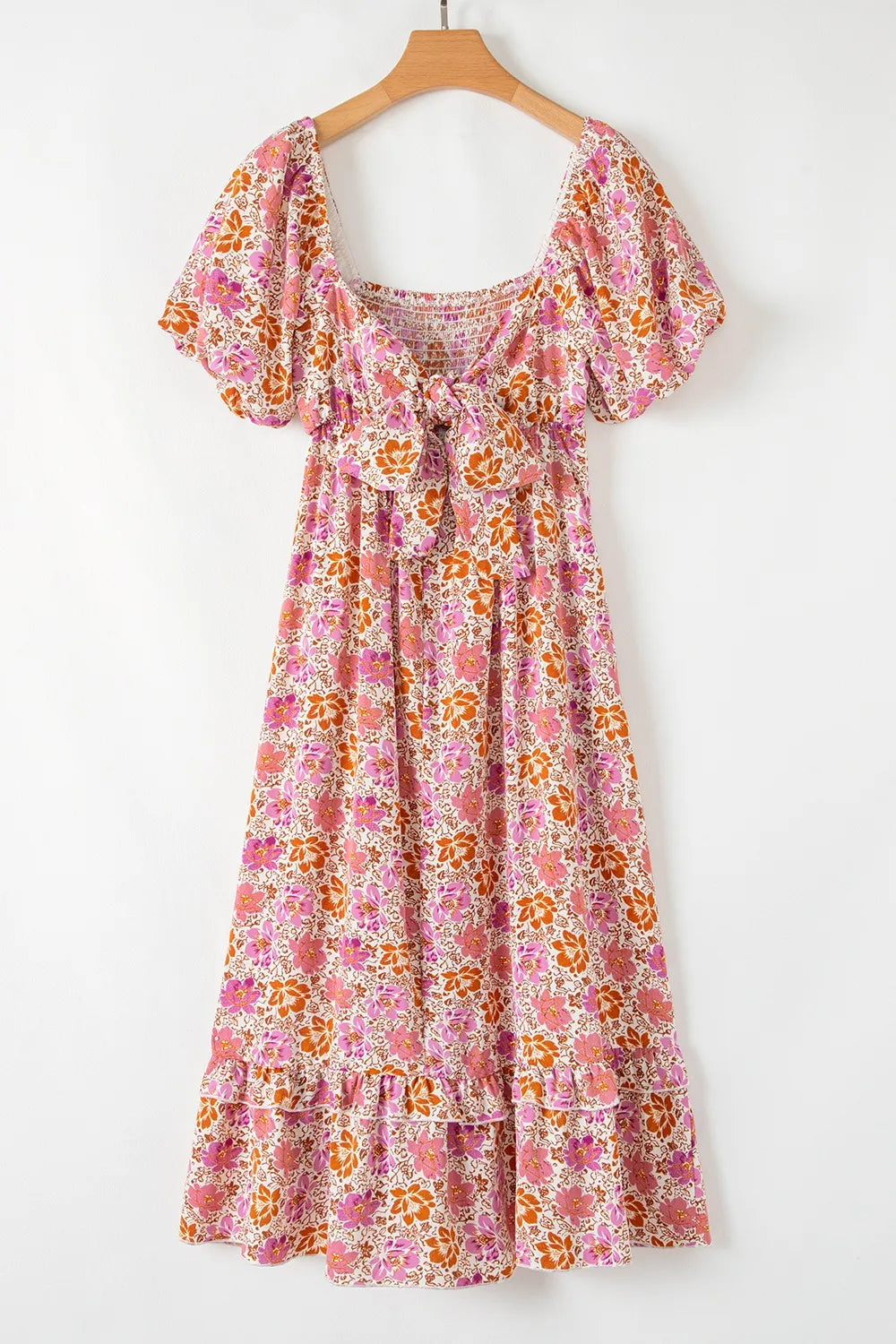 Simply Love: Knotted Ruffle Midi Dress