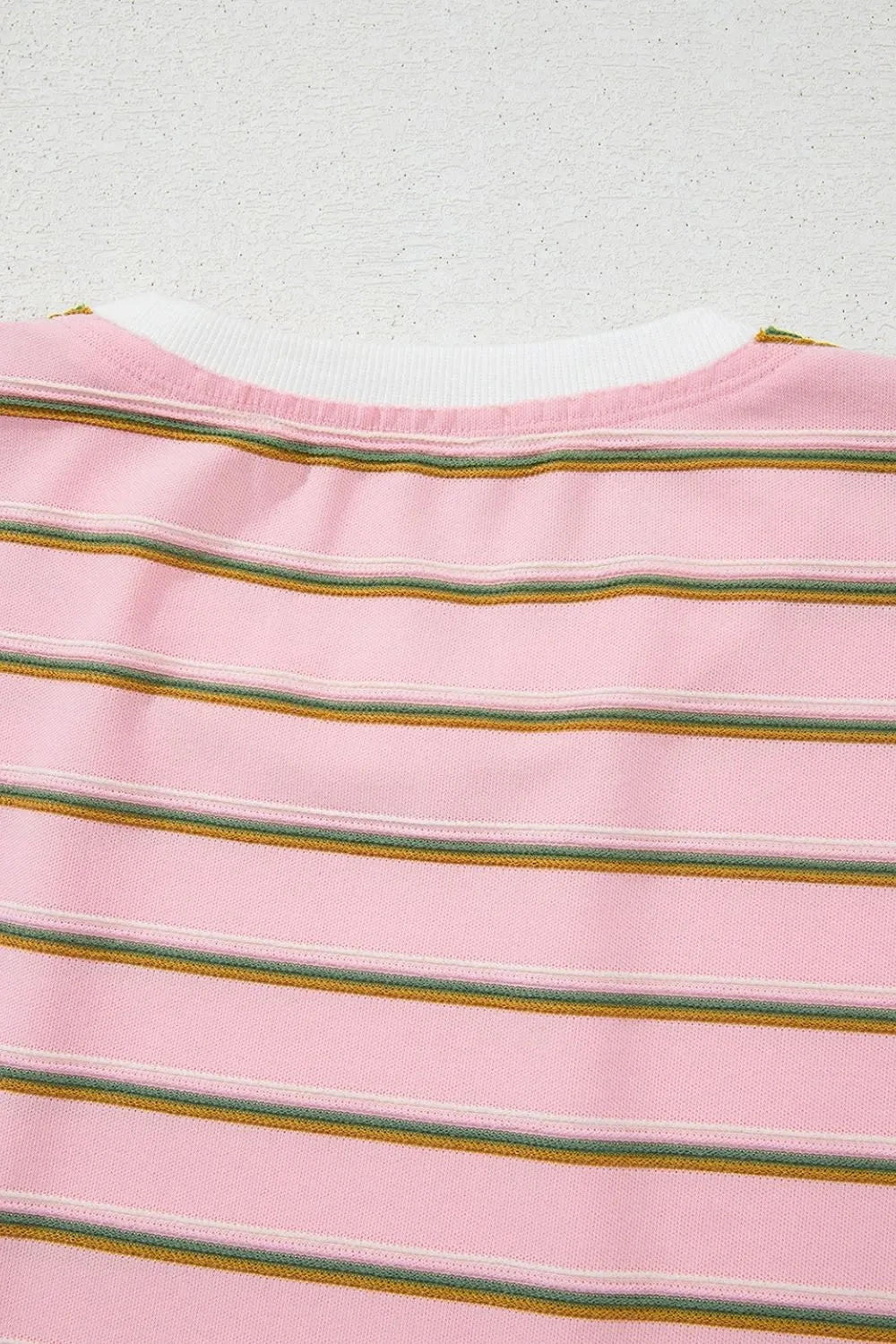 Stripe Wide Short Sleeve Tee and Short Set Simply Love