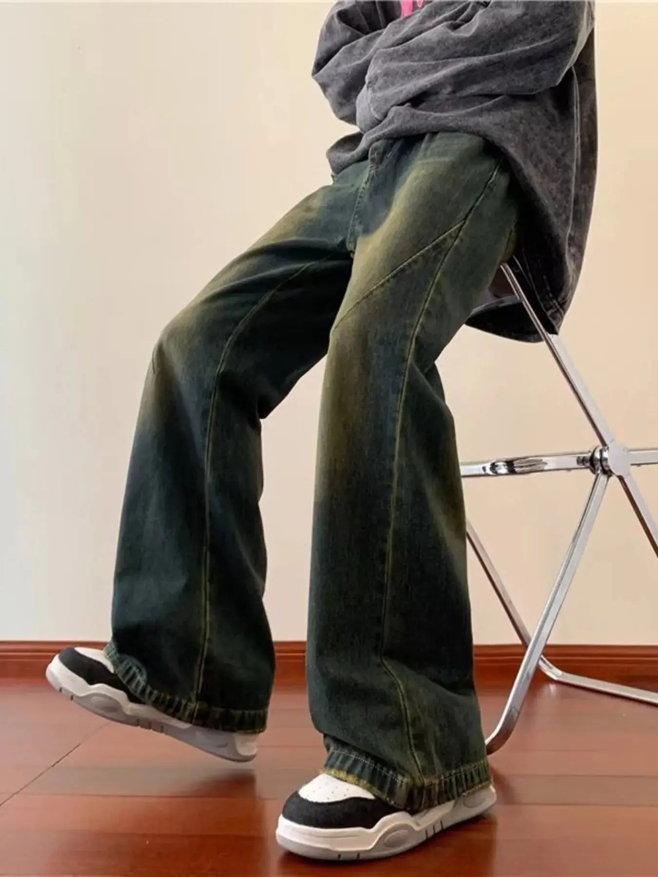 Men's Full Size Vintage Wash Wide Leg Jeans Plus Size Simply Love