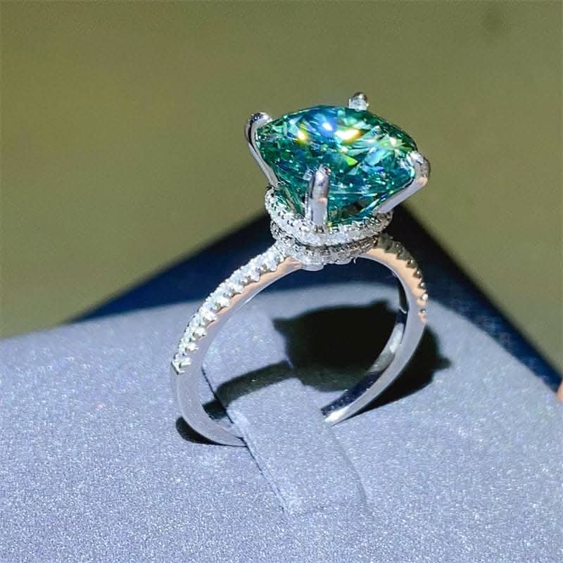 5 Carat Moissanite Zircon 925 Sterling Silver Ring.