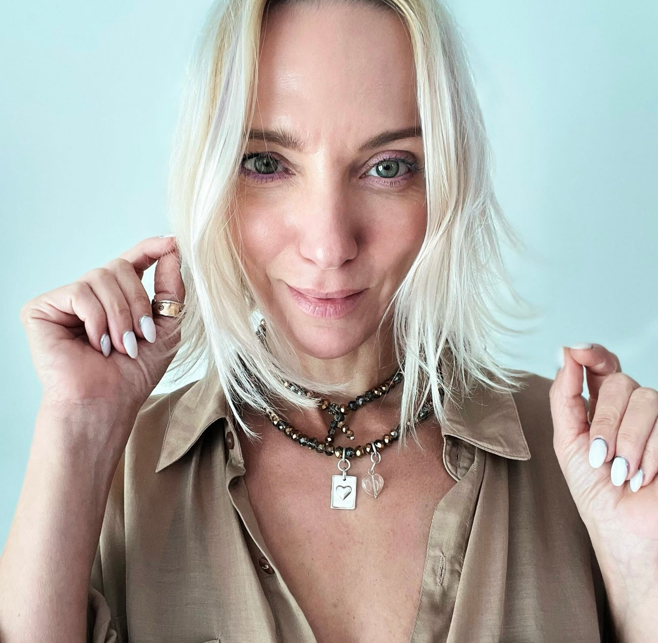 Woke Up Sexy As Hell Again Heart Crystal Boho Wrap Bracelet/Necklace Katia Designs