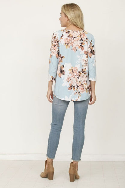 Stylish Plus Size Floral Tunic