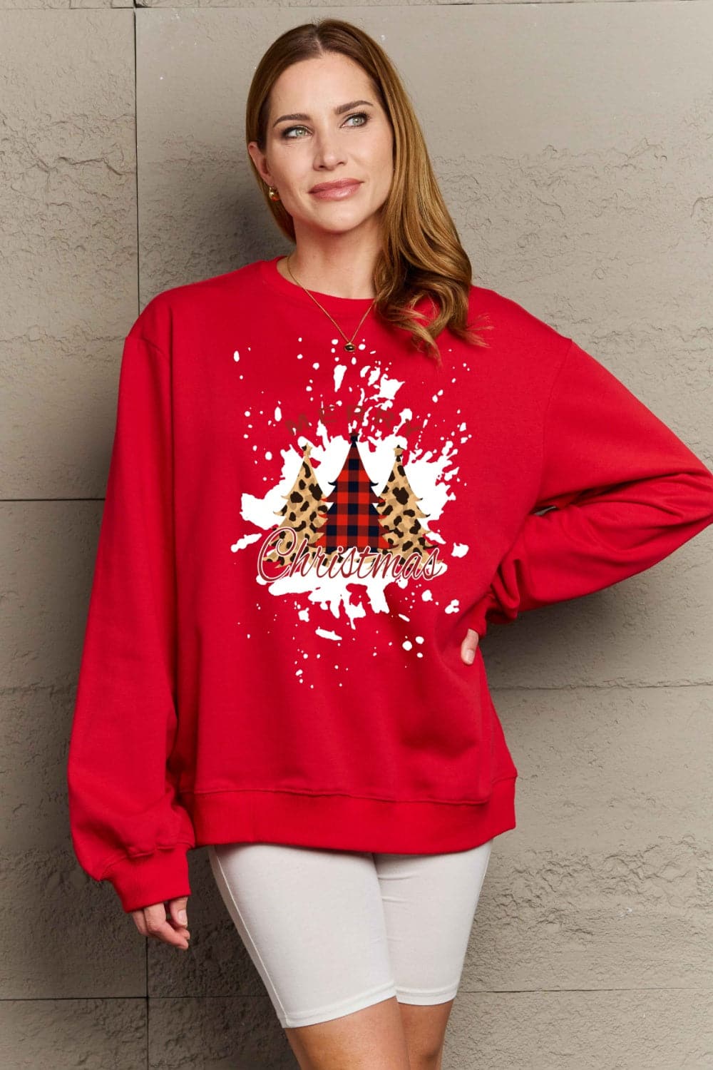 Simply Love Full Size MERRY CHRISTMAS Graphic Sweatshirt.