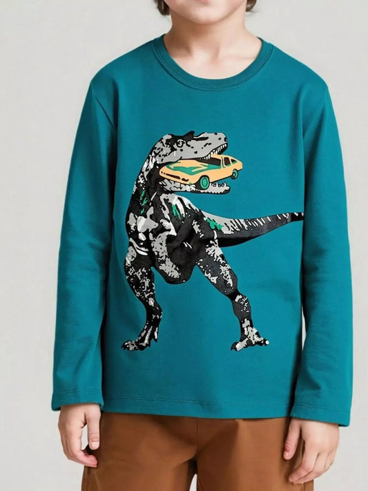 Children's Dinosaur Graphic Long Sleeve T-Shirt Simply Love