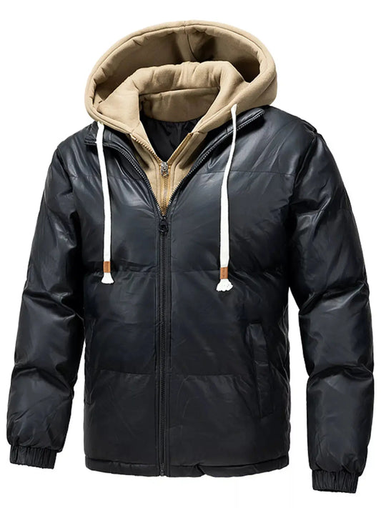 Men's Plus Size Zip Up Long Sleeve Hooded Jacket Simply Love