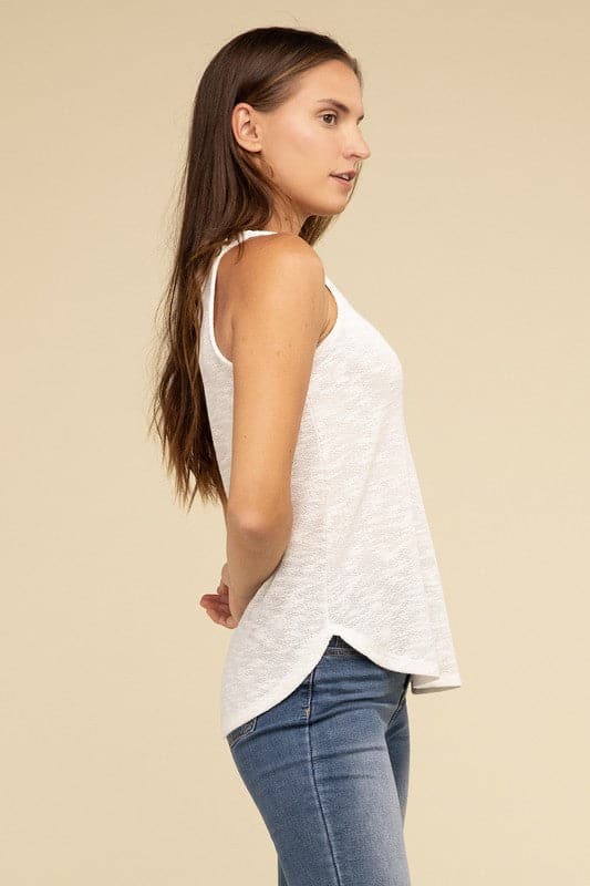 V Neck Sleeveless Cami Top.