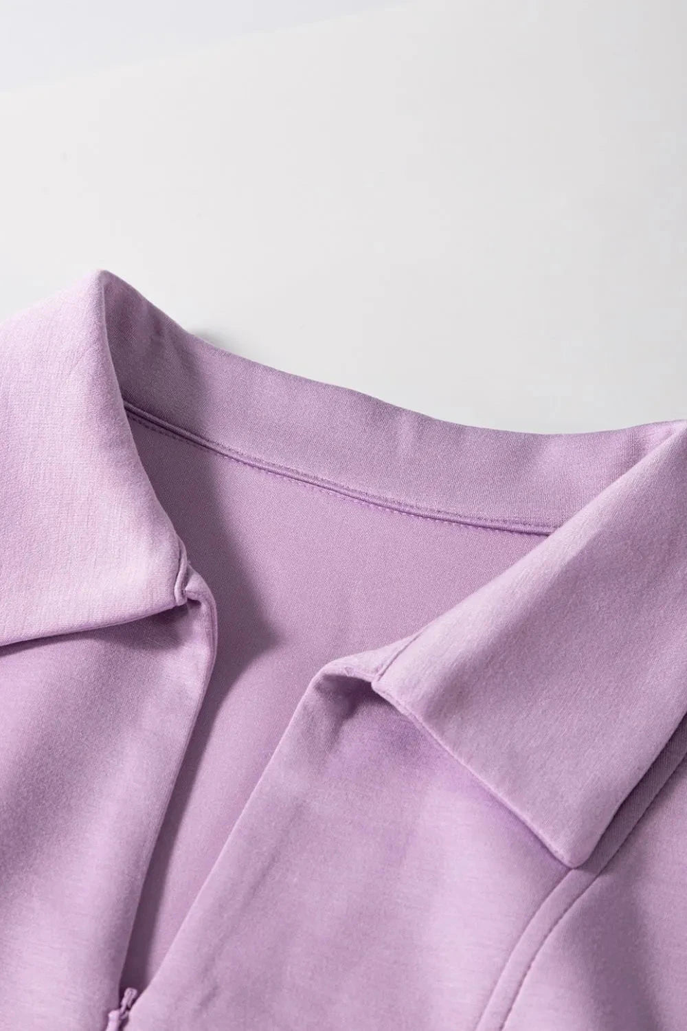 Short Sleeve Zipper Collared Elastic High Waist Romper Simply Love