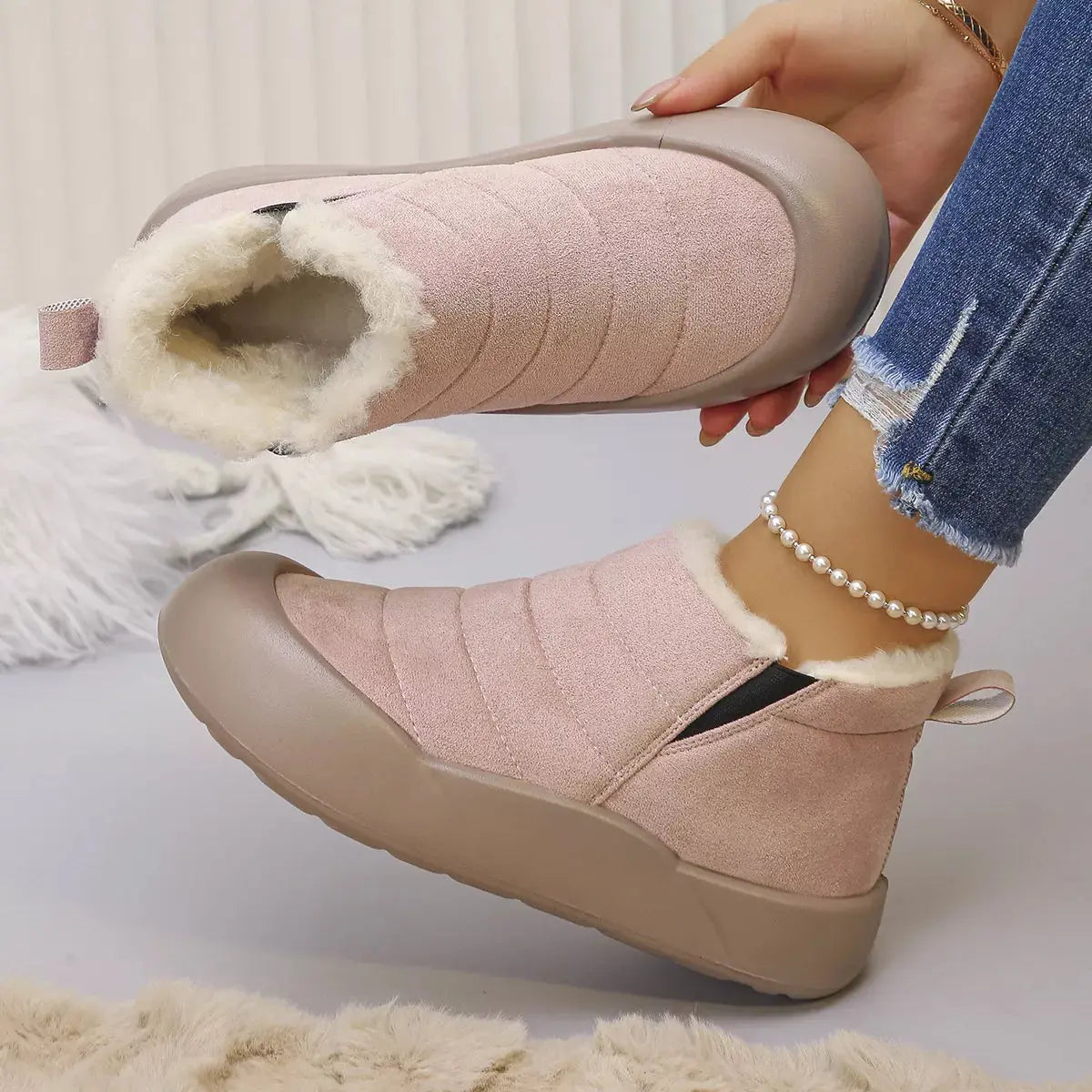 Warm Plush Lined Ankle Boots Simply Love