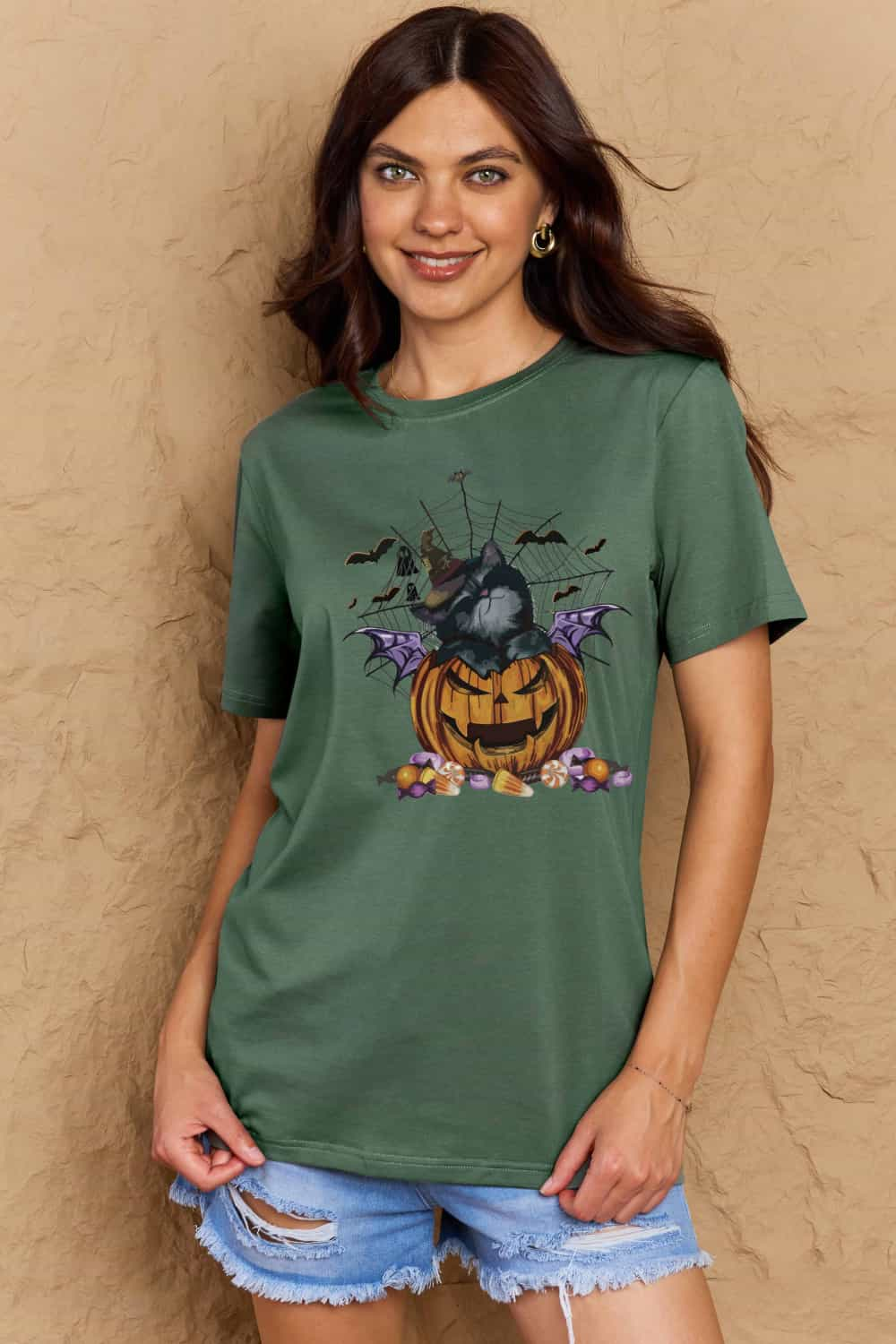 Spooky Vibes Jack-O'-Lantern Graphic Tee