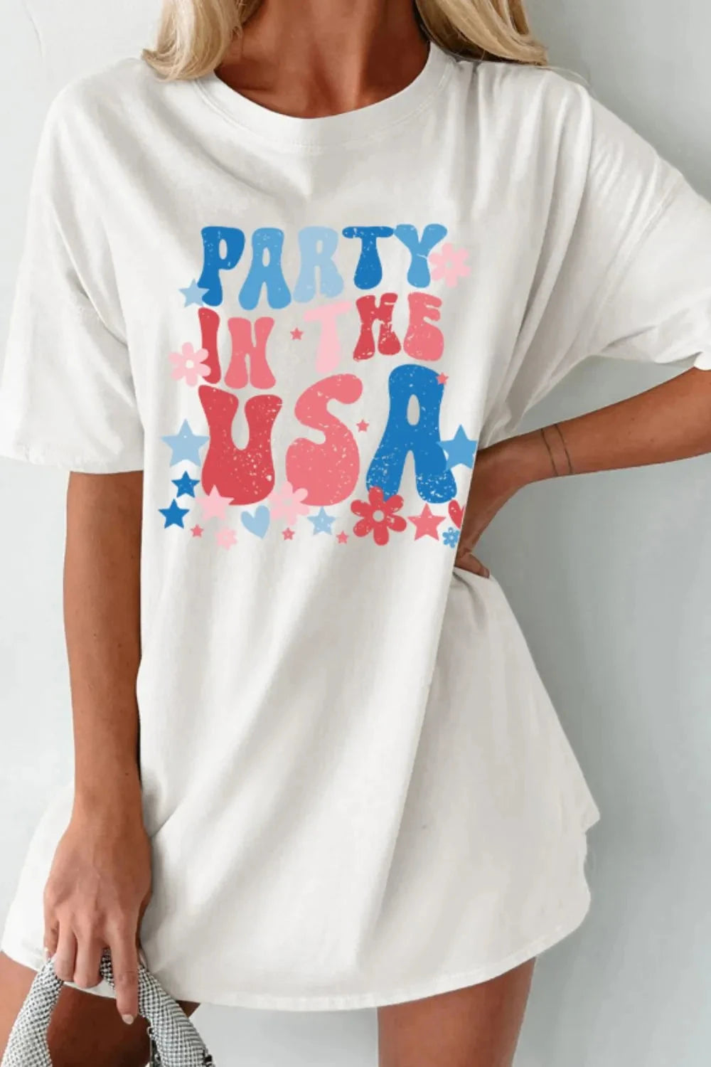 PARTY IN THE USA Graphic Oversized Tee Simply Love