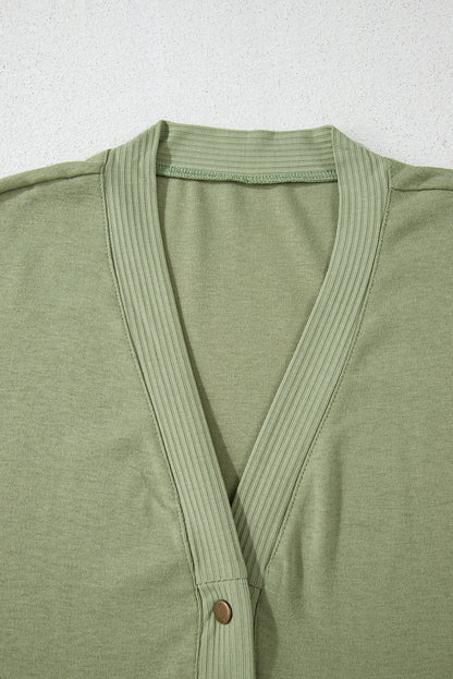 Chic green plus size cardigan