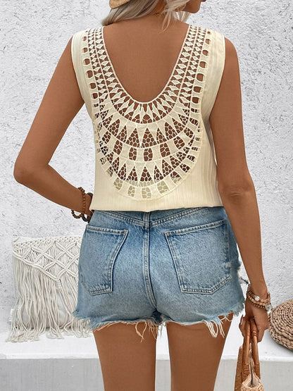 Cutout V-Neck Tank.