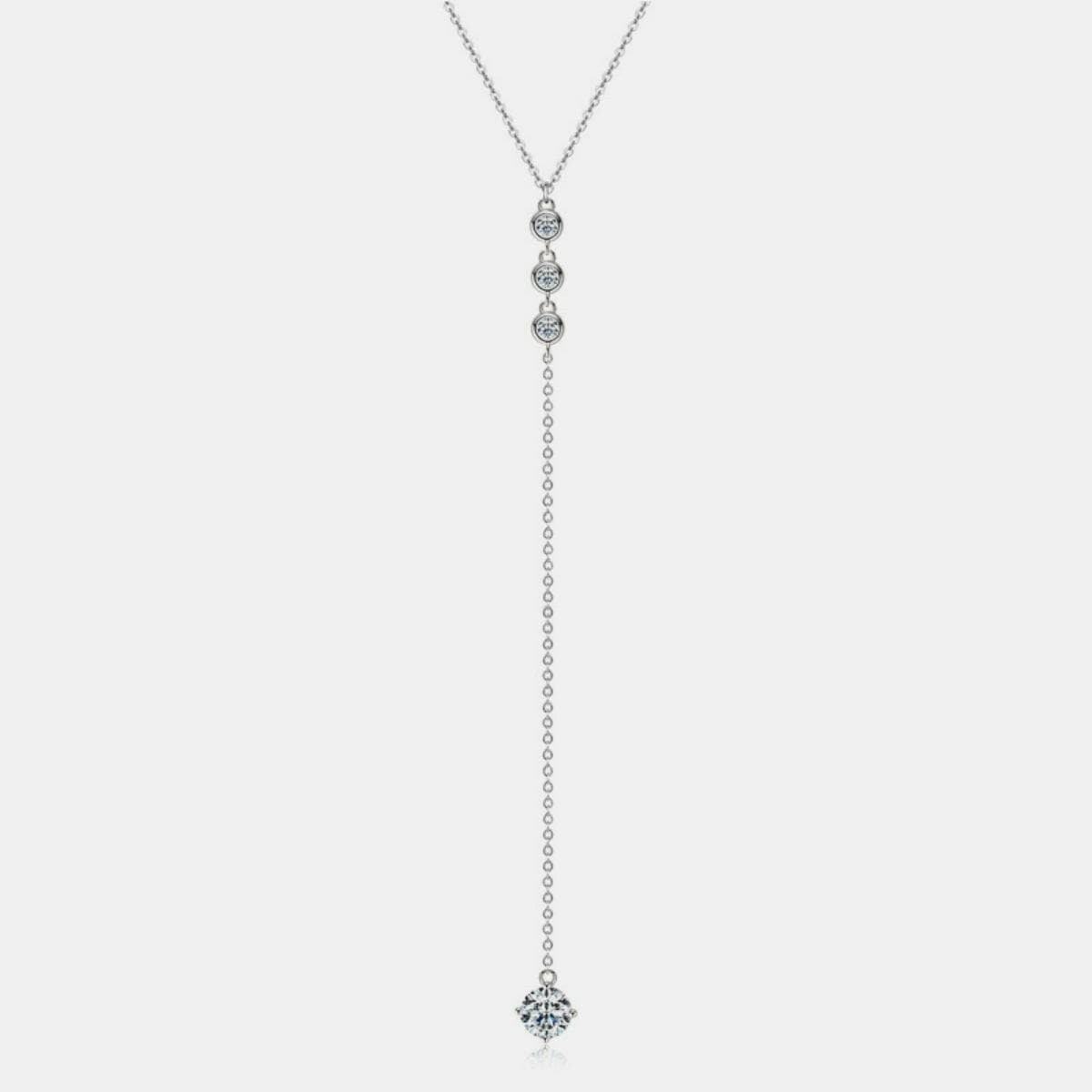 1.3 Carat Moissanite 925 Sterling Silver Drop Necklace1.3 Carat Moissanite 925 Sterling Silver Drop Necklace
 Indulge in elegance with our 1.3 Carat Moissanite 925 Sterling Silver Drop Necklace. Crafted with precision aLove Salve 3 Carat Moissanite 925 Sterling Silver Drop Necklace