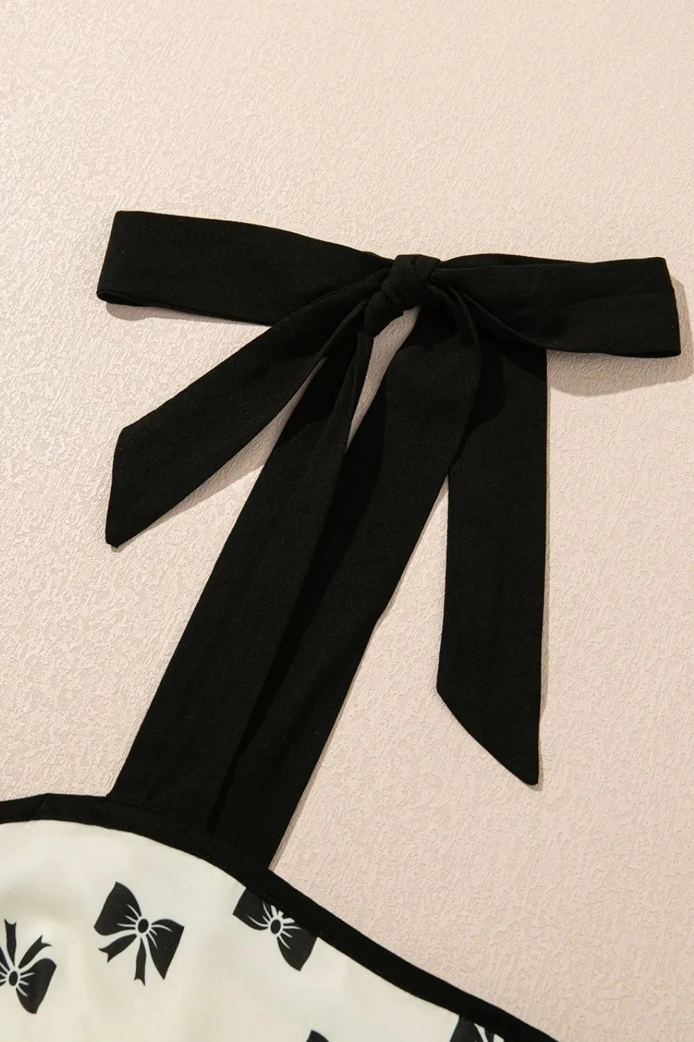 Bow Knot Color Contrast Trim Knotted Shoulder Mini Dress Simply Love