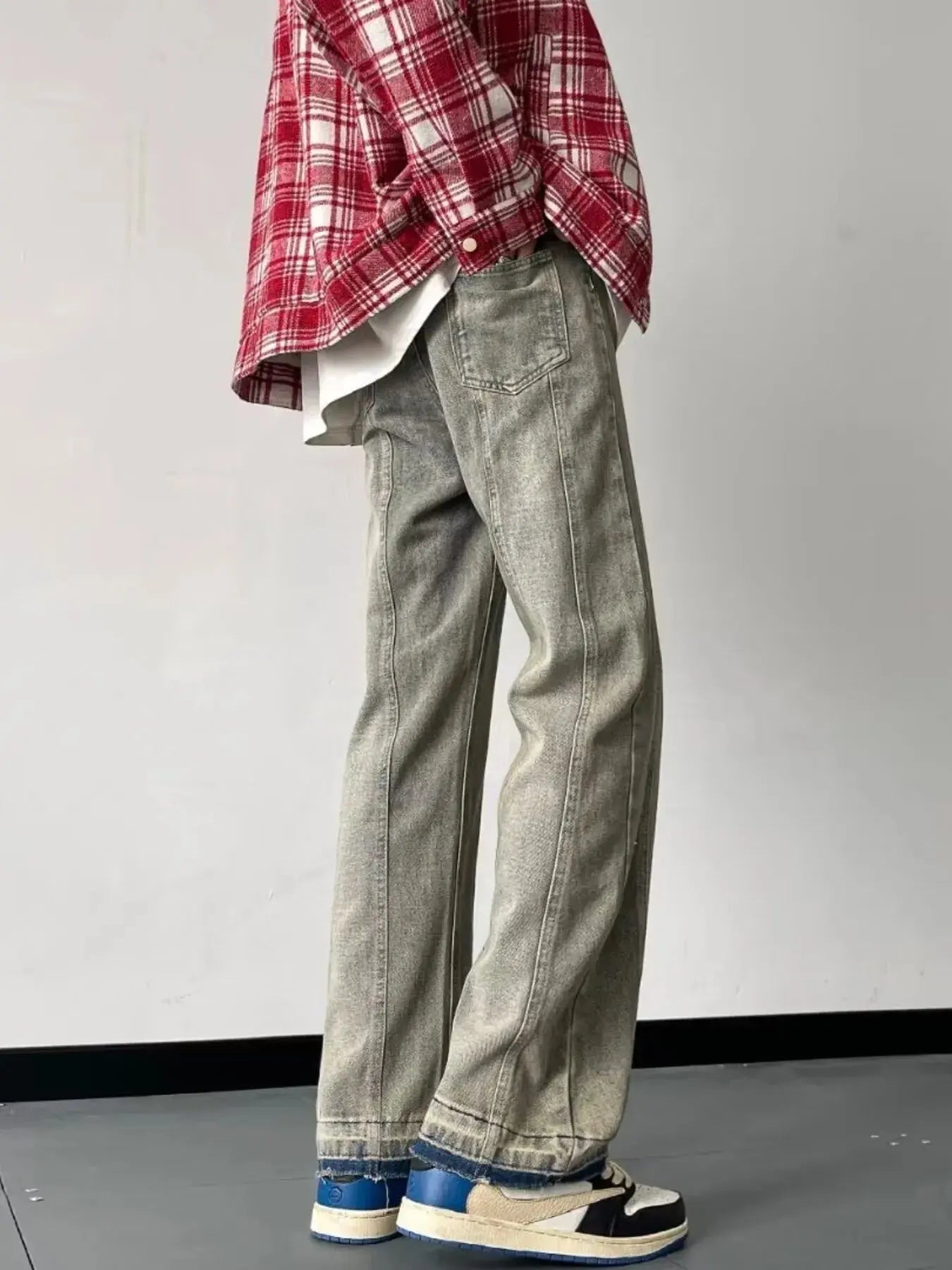Men's Full Size Vintage Wash Wide Leg Jeans Plus Size Simply Love