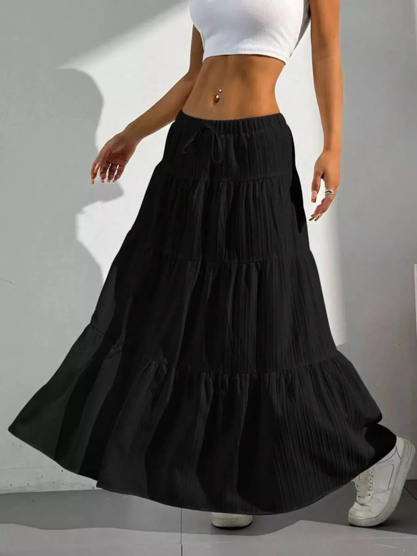 Flowy Tiered Maxi Skirt Simply Love