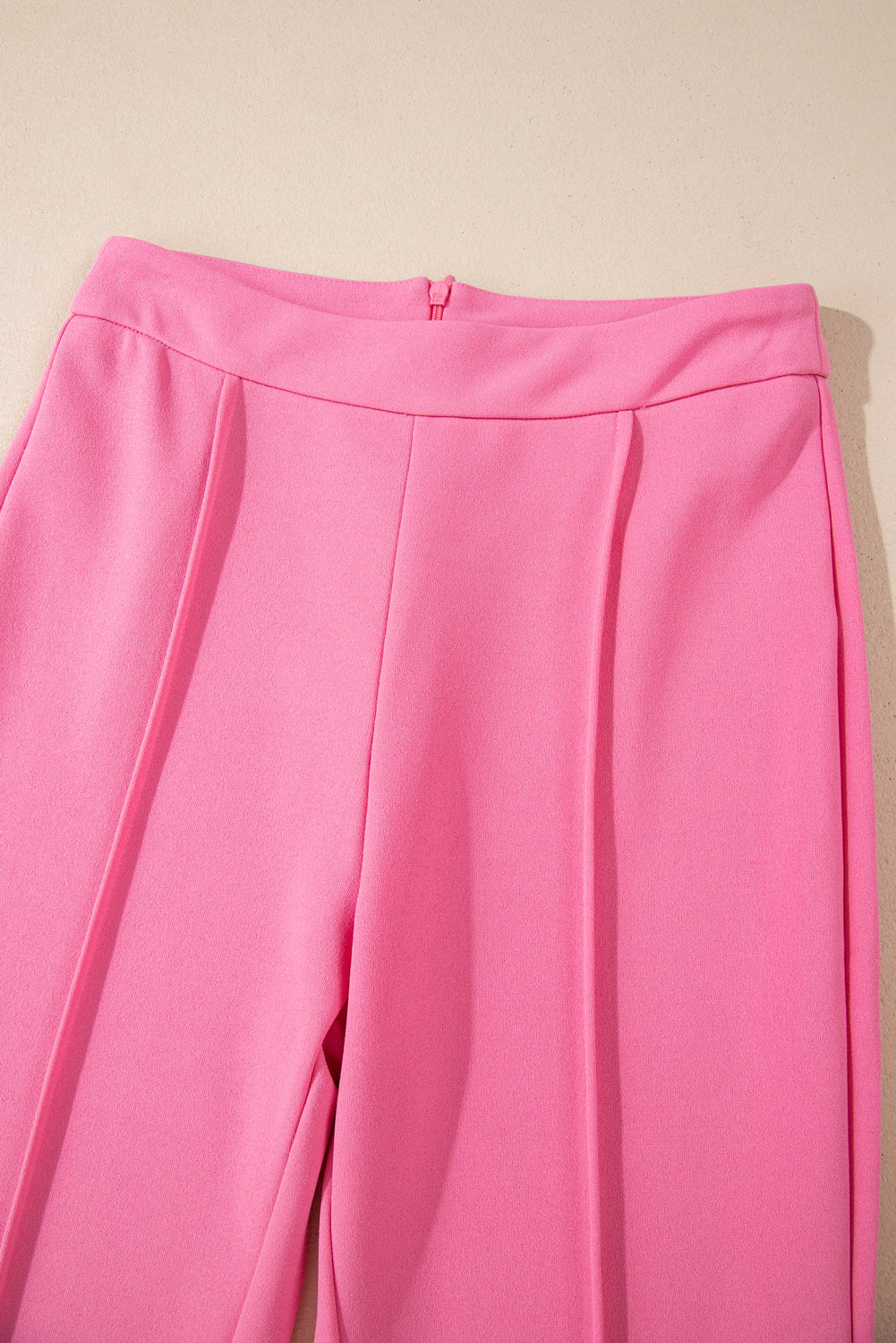 Sachet pink high-waisted flares