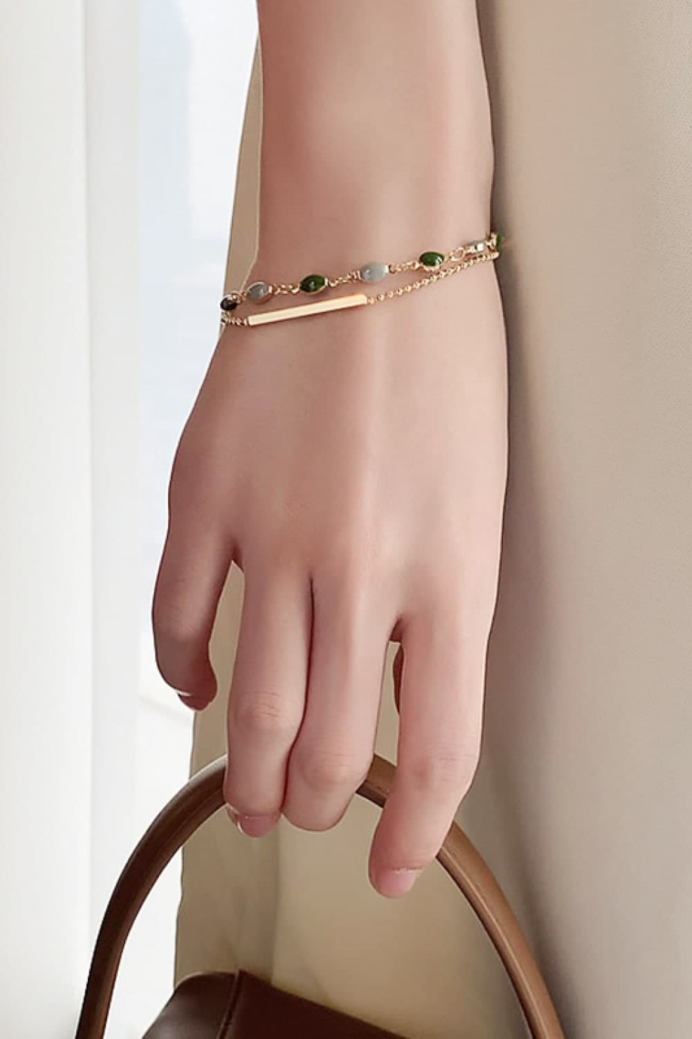 Alloy Double-Layered Bracelet.