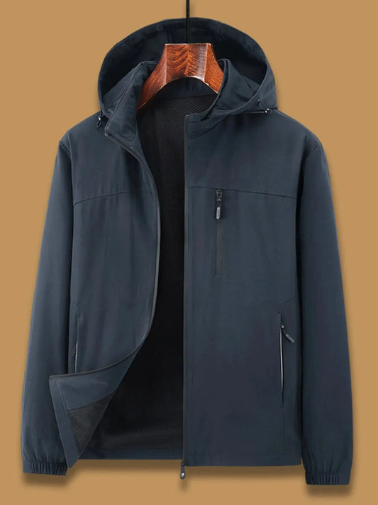 Men's Plus Size Zip Up Long Sleeve Hooded Jacket Simply Love