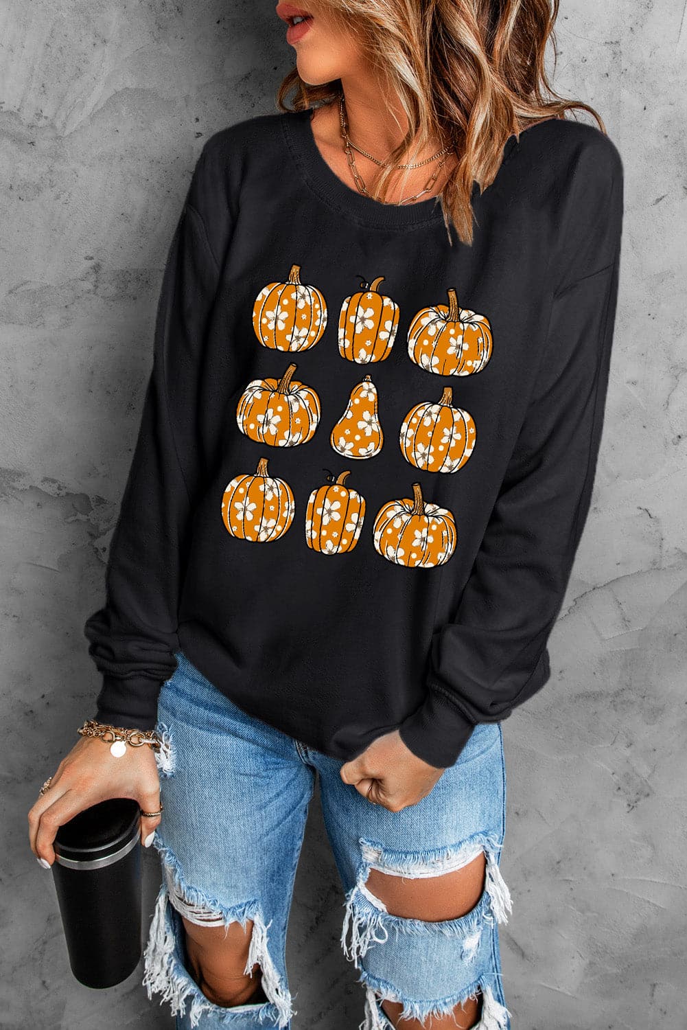 Pumpkin Round Neck Long Sleeve SweatshirtFeatures: Basic style
Sheer: Opaque
Stretch: No stretch
Material composition: 50% polyester, 50% cotton
Care instructions: Machine wash cold. Tumble dry low.
ImporteLove Salve Pumpkin Round Neck Long Sleeve SweatshirtSweatshirts & Hoodies