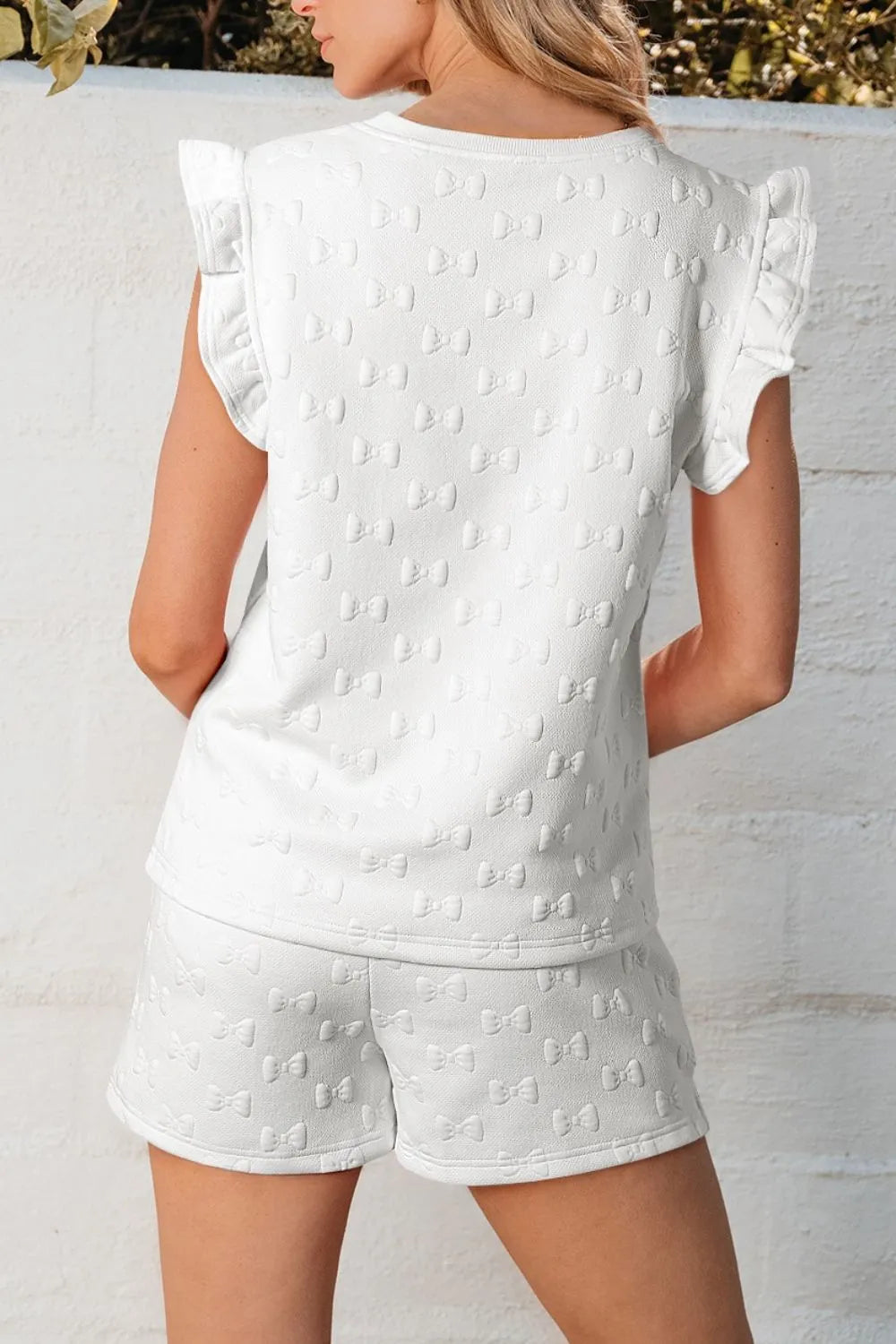Simply Love: Bow Top & Shorts Set