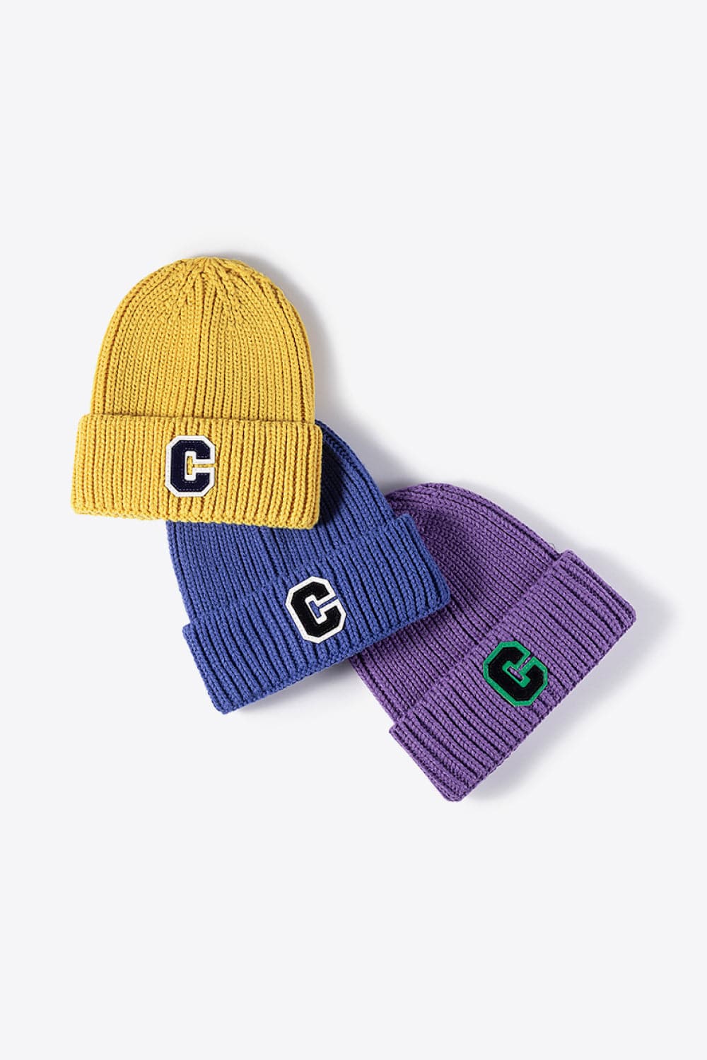 Letter C Patch Cuffed Beanie.