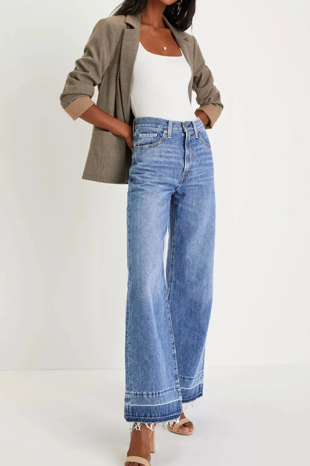 Wide Leg High Waist Jeans Simply Love