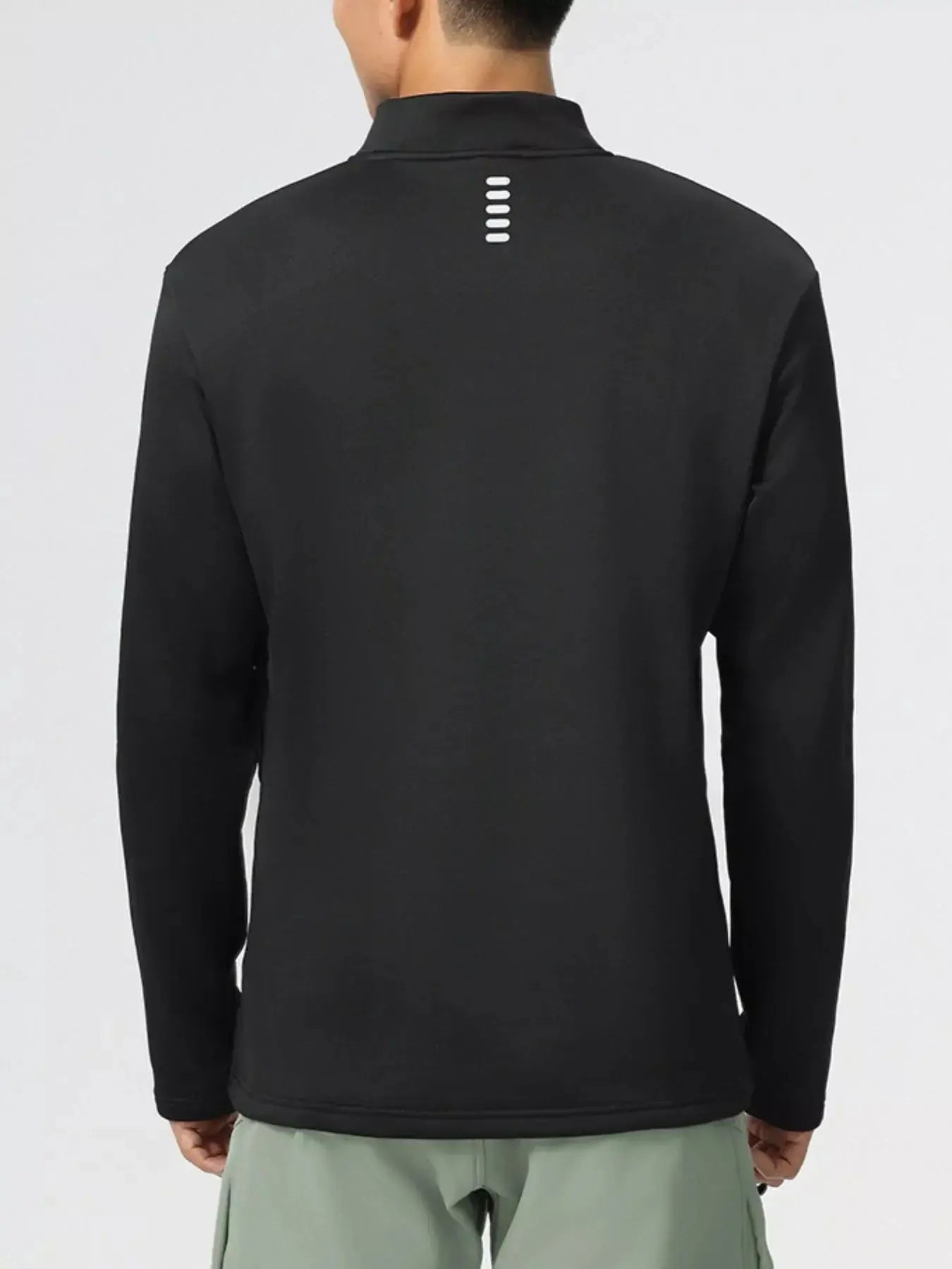 Men's Plus Size Half-Zip Long Sleeve Top Simply Love