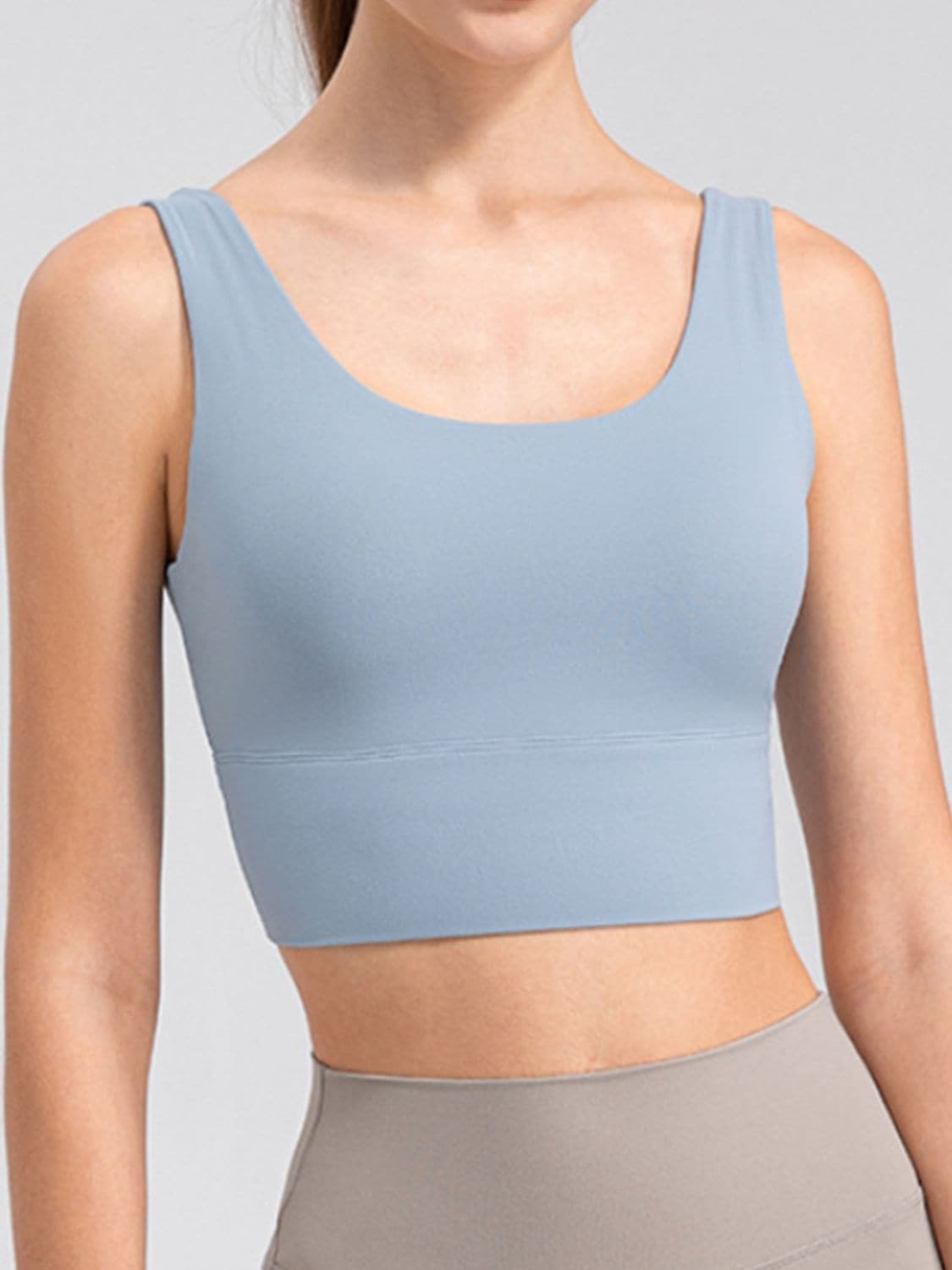 Scoop Neck Wide Strap Active Tank.