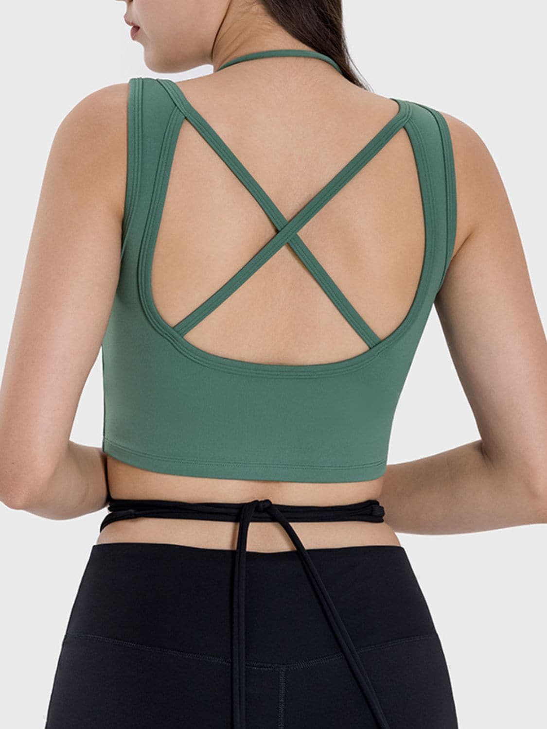 Crisscross Square Neck Active Tank.