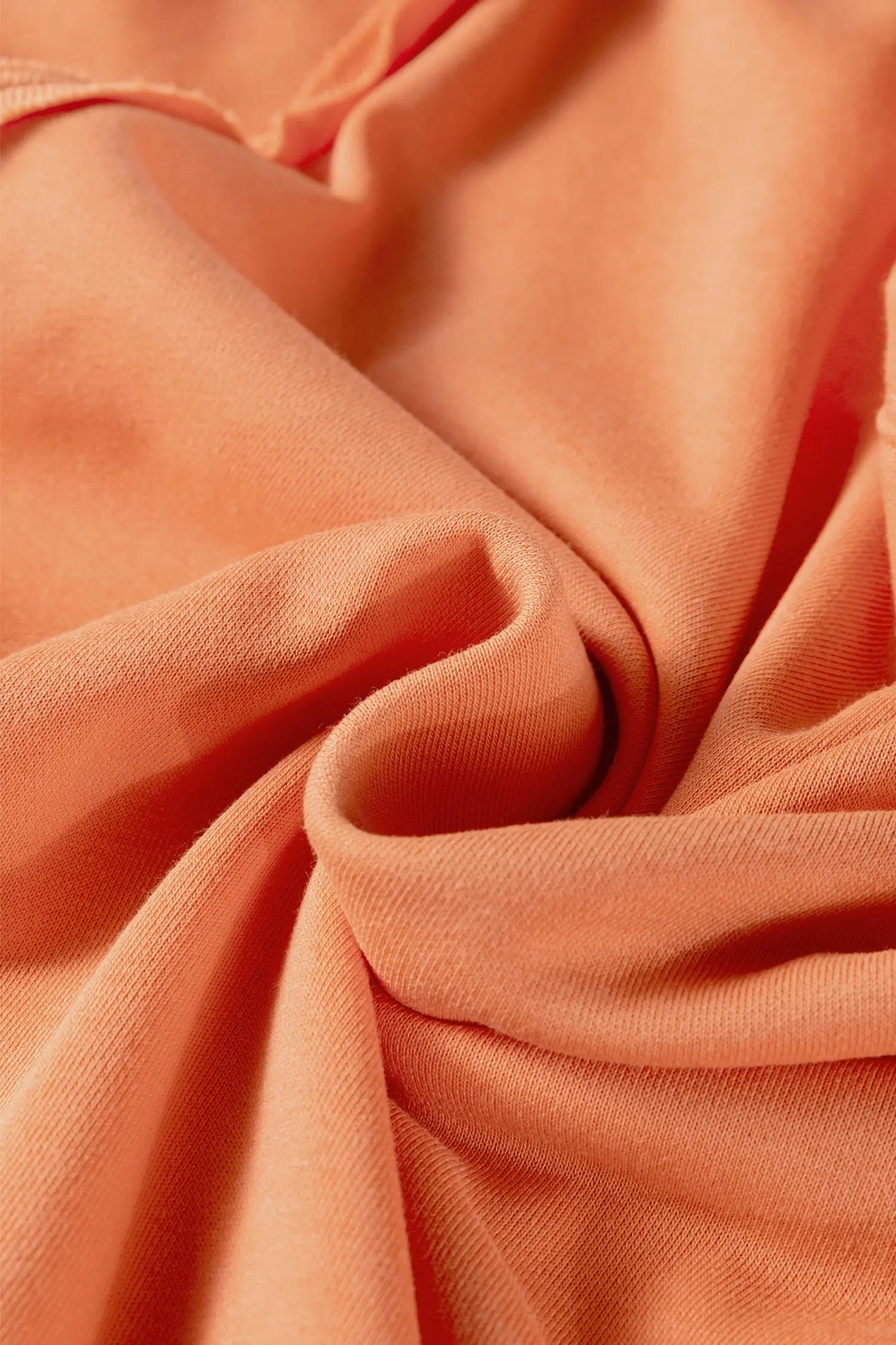 Grapefruit Orange Floral Bow Patchwork Sweatshirt With Exposed Seams Slit Baggy Dear-Lover Dropshipping