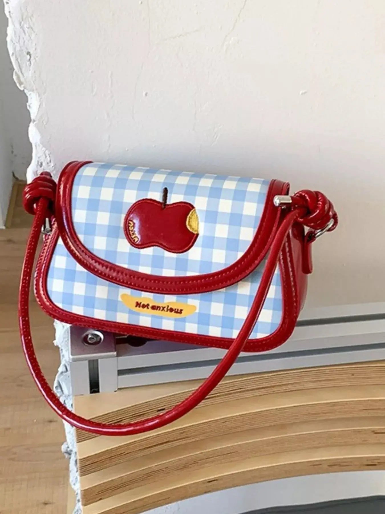 Apple Gingham Shoulder Bag Simply Love