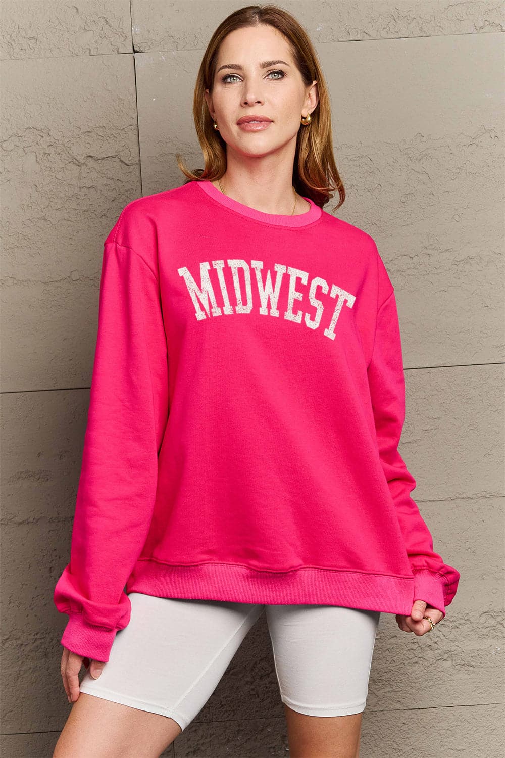 Simply Love Full Size MIDWEST Graphic Sweatshirt.