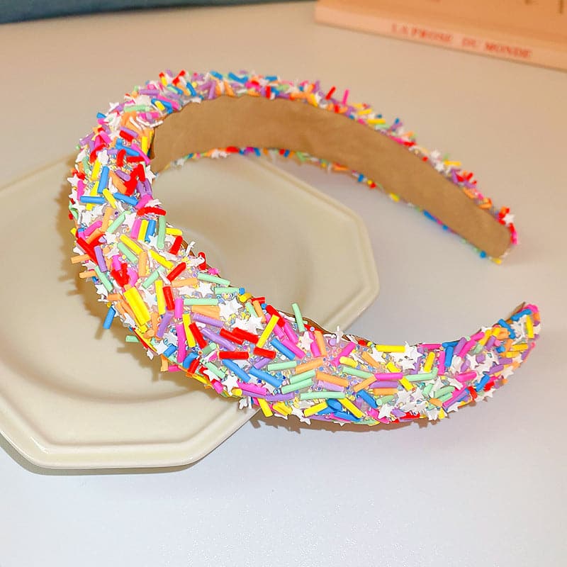 Acrylic Contrast Wide Headband.