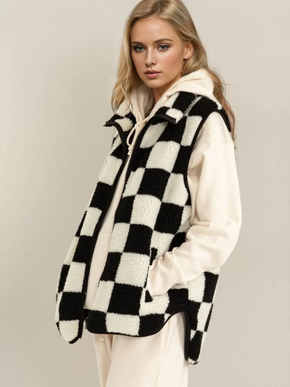 Double Take: Checkered Zip Vest