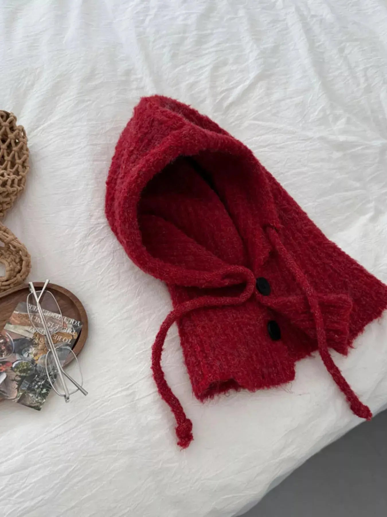 Cozy Knit Button Detail Hat Simply Love