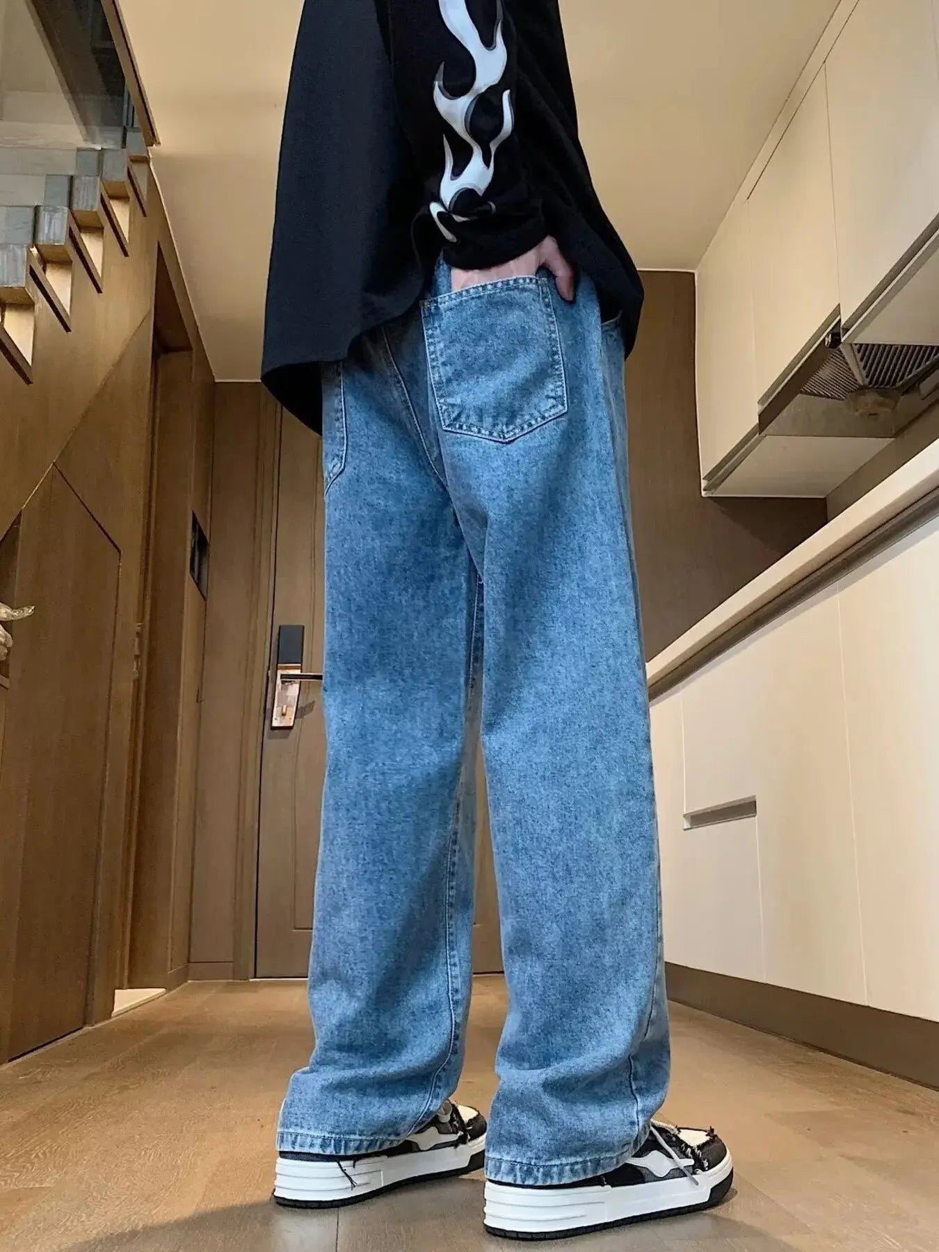 Men's Full Size Loose Fit Drawstring Waist Jeans Plus Size Simply Love