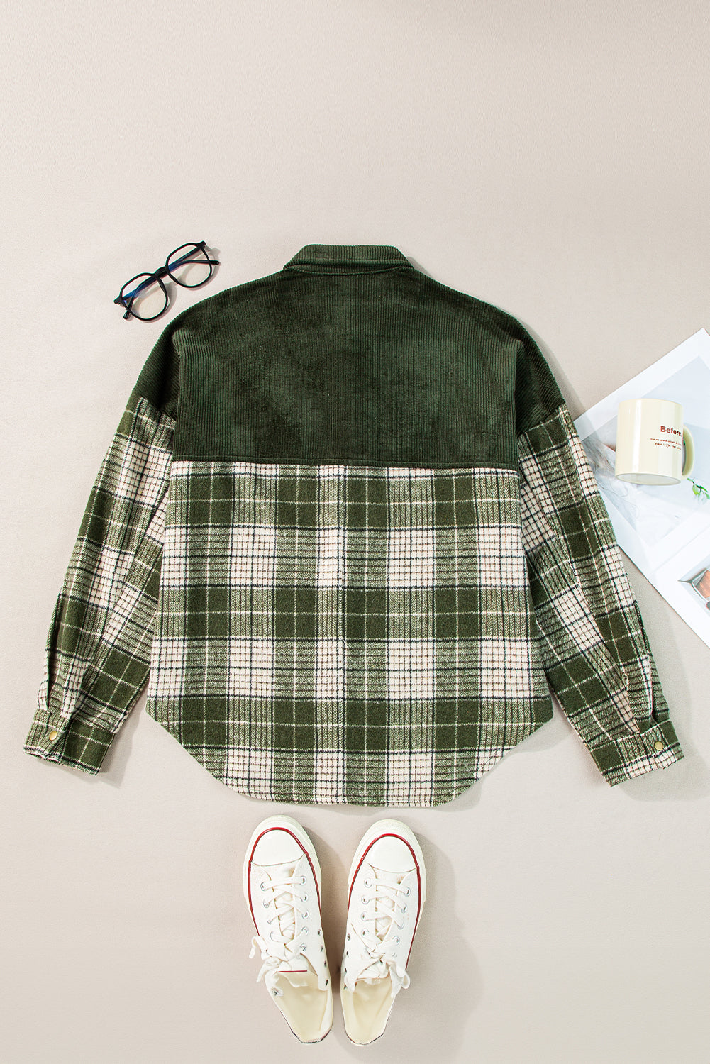 Everyday Plaid Corduroy Jacket