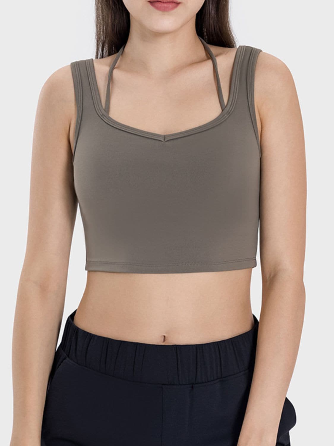 Crisscross Square Neck Active Tank.