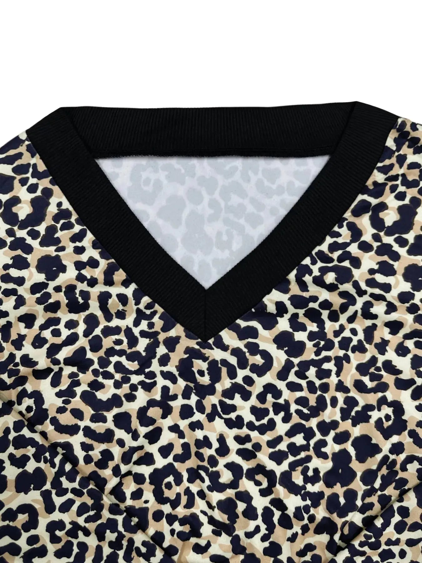 Leopard Print Sweatshirt and Jogger Set Simply Love