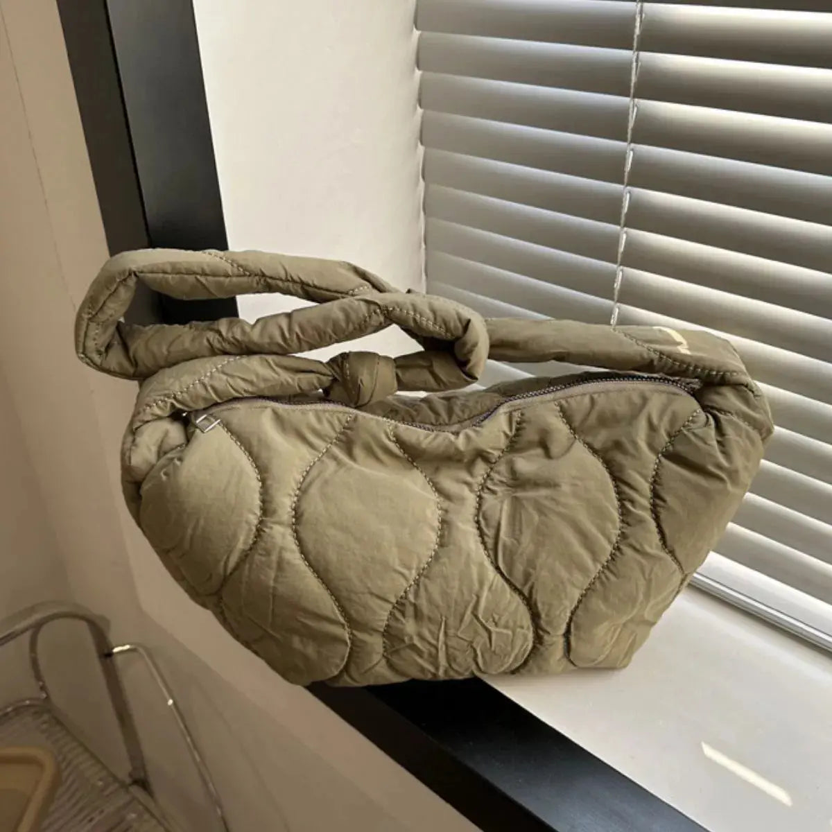 Solid Color Quilted Crossbody Bag Simply Love