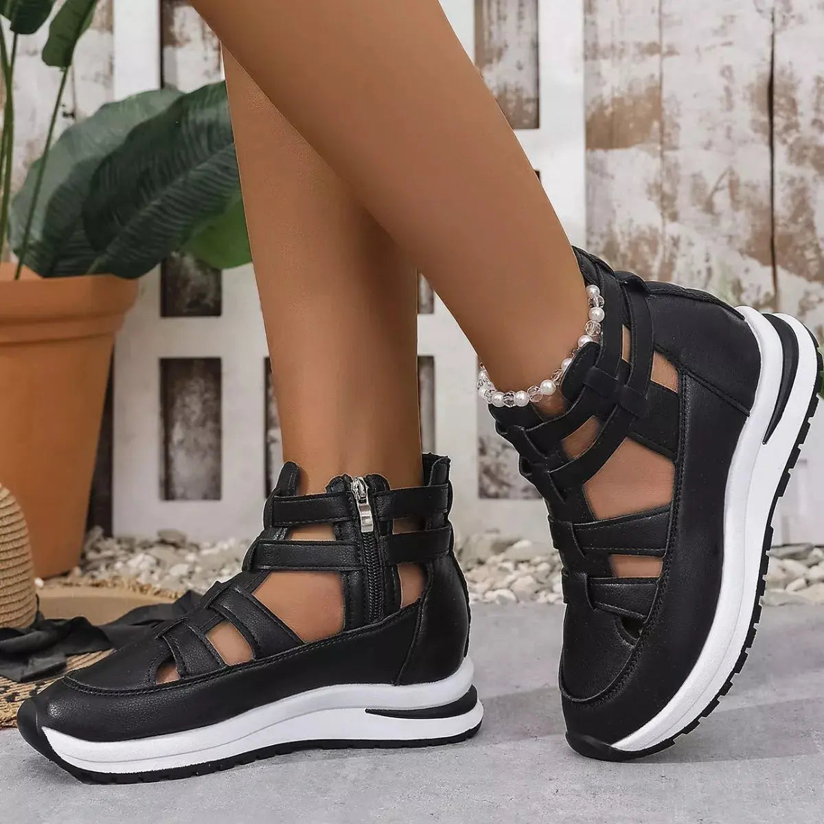 Cutout Platform Sneakers Simply Love