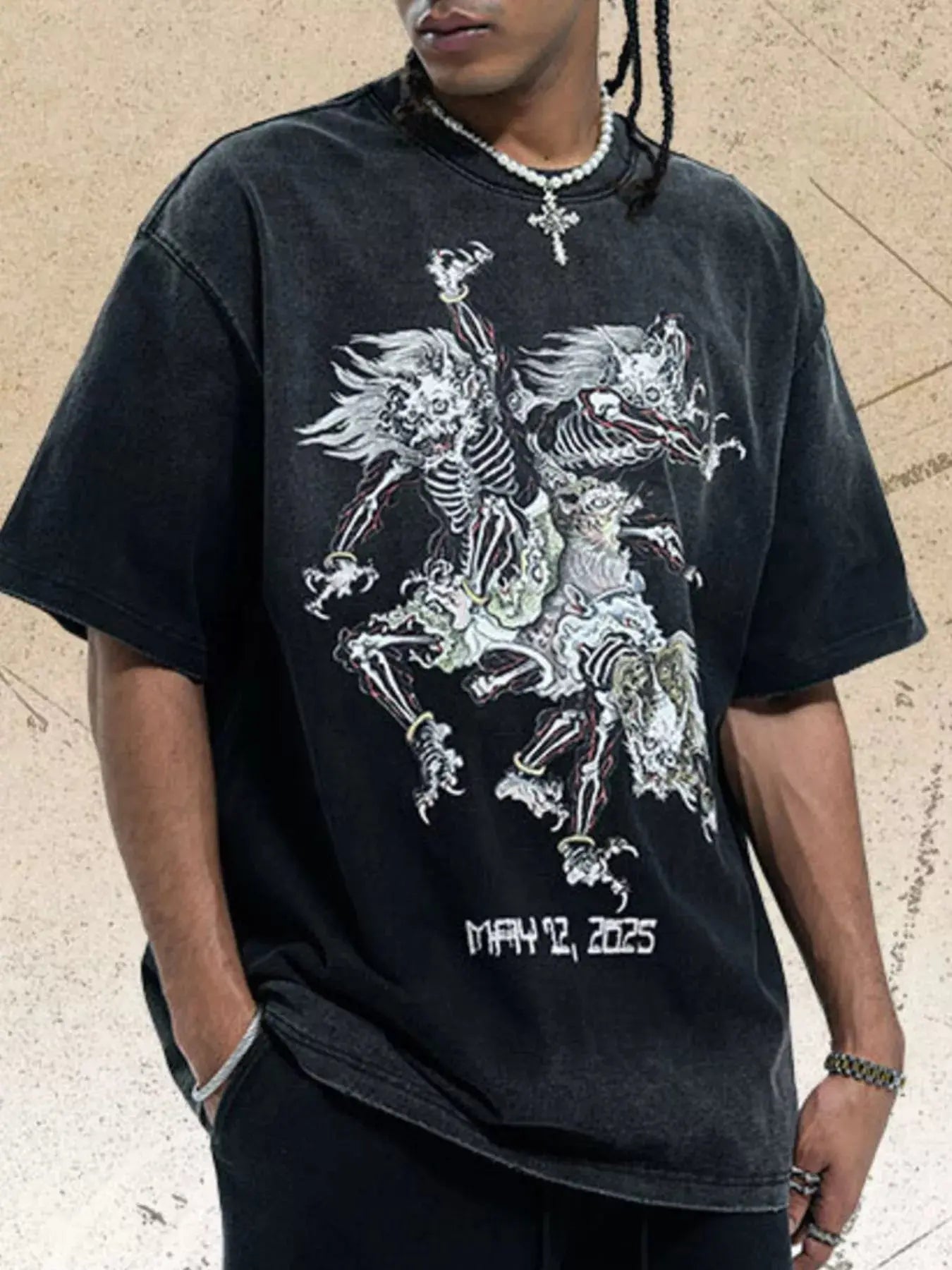 Men's Vintage Graphic Oversized T-Shirt Simply Love