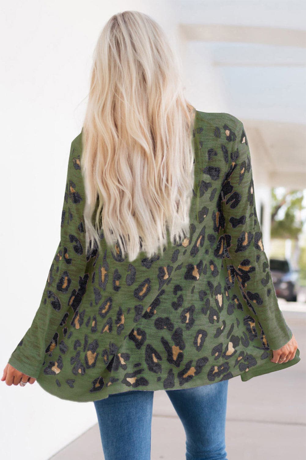 Printed Long Sleeve Cardigan.