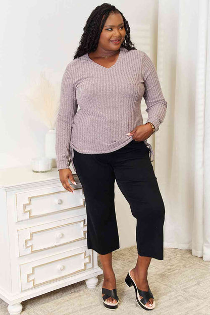 Double Take: Ribbed Long Sleeve Tee