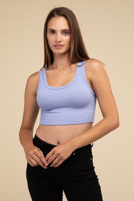 Ribbed Seamless Crop Top.