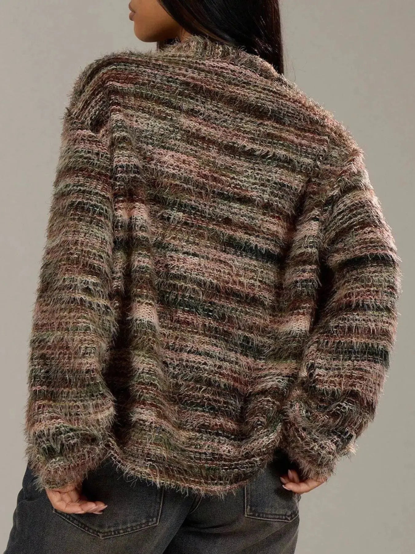 Textured Knit Button-Down Cardigan Simply Love