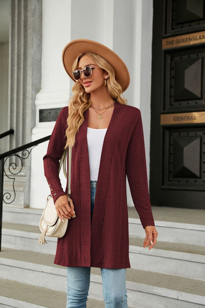 Long Sleeve Open Front Cardigan.