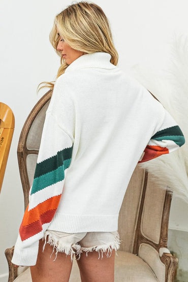 BiBi Multi Color Chevron Pattern Sweater.