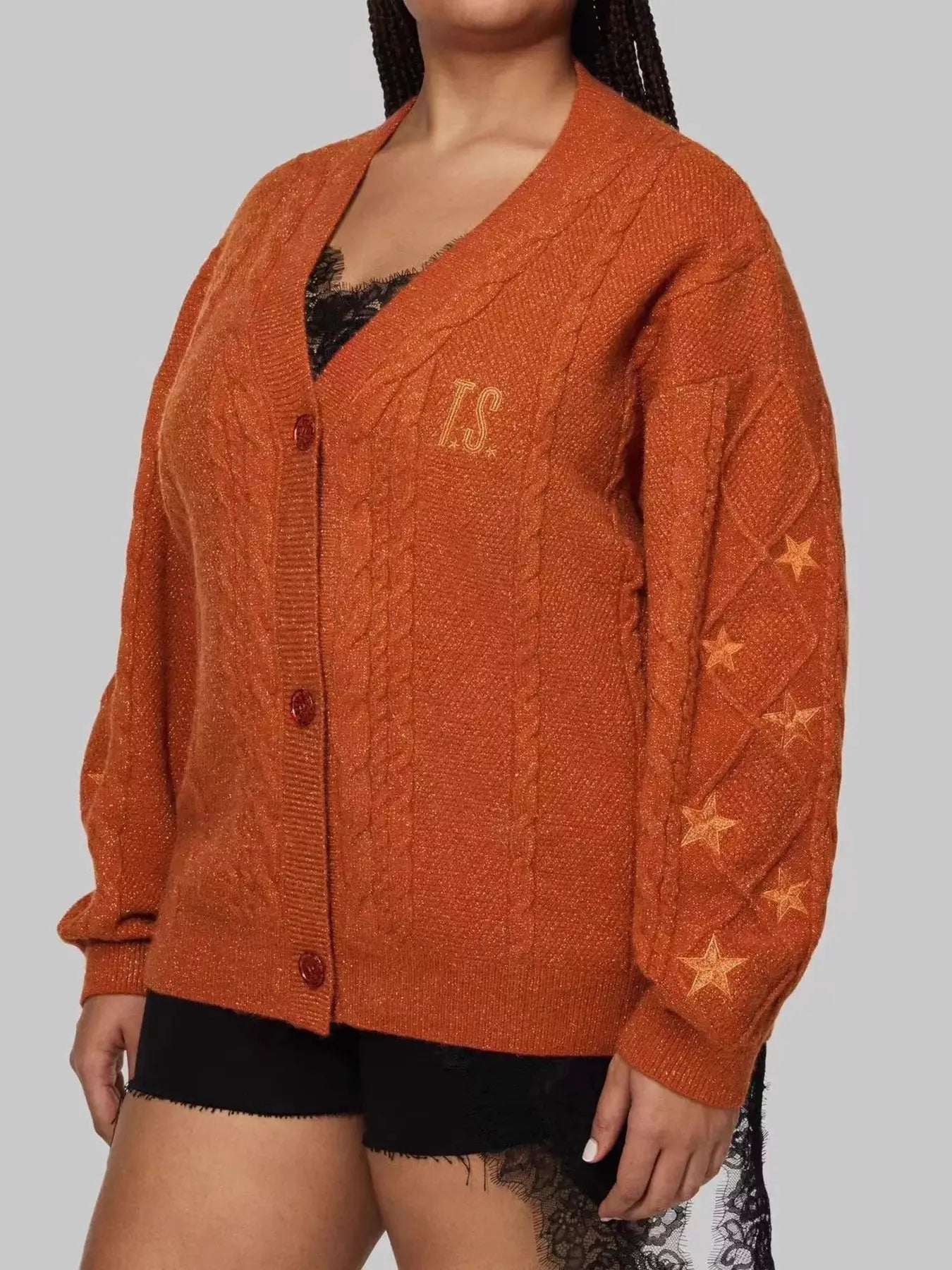 Cable Knit Button Up Cardigan Simply Love